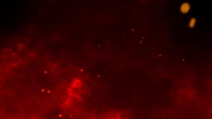 Animated background with sparks. Fire effect, cinematic style.