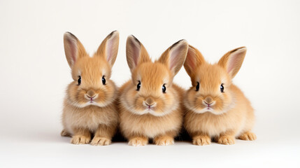 Adorable furry baby bunny rabbits