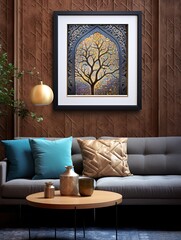 Intricate Arabesque Patterns framed landscape print: Resource for mesmerizing wall decor