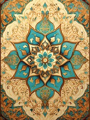 Intricate Arabesque Patterns: Vintage Wall Art Print for Elegant Home Decor