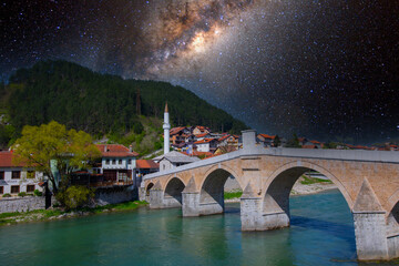 Konjic Old Bridge Above Neretva River - Konjic, Bosnia and Herzegovina, Europe