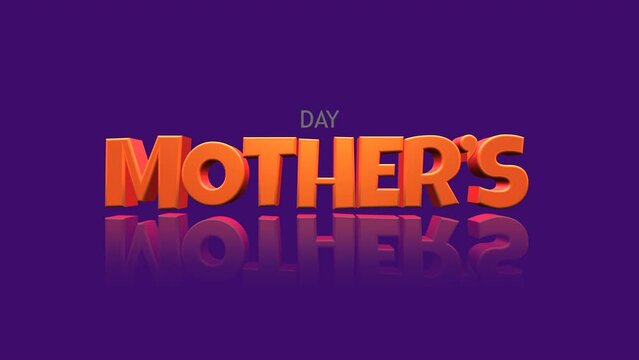Vibrant orange letters against a purple backdrop spell out mother's day. A simple and eye-catching image embodying the concept of motherhood