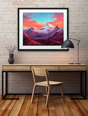 Fototapeta premium Digital meets Classic: Modern Glitch Art Framed Landscape Print - Captivating Fusion