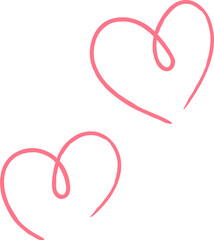 Cute heart element vector