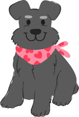Cute dog with scraf clipart vector