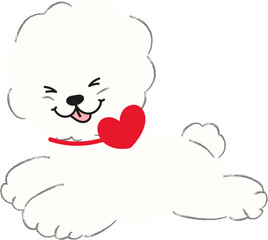 Cute dog clipart vector