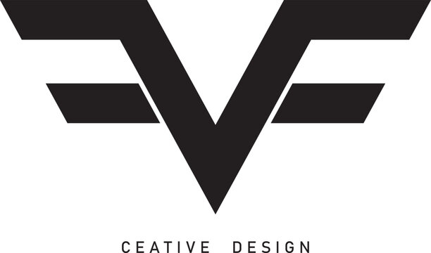 Abstract letter FVF logo. This logo icon incorporate creative FFV, VFF letter
