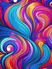 Psychedelic Patterns: Retro Groovy Swirls Wall Art