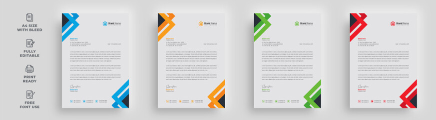 letterhead flyer corporate official minimal creative abstract professional informative newsletter magazine poster brochure design with logo	
 - obrazy, fototapety, plakaty