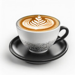 latte on a white background