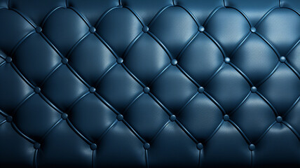 dark blue leather diamond tufted upholstery