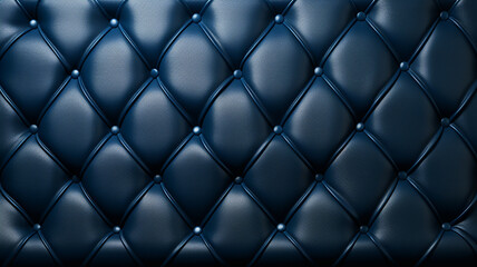 dark blue leather diamond tufted upholstery