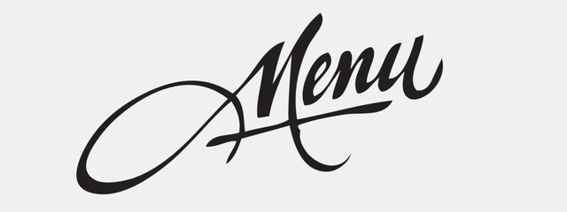 menu font. Typography decorative elegant  lettering for logo. vector illustration. stock image.