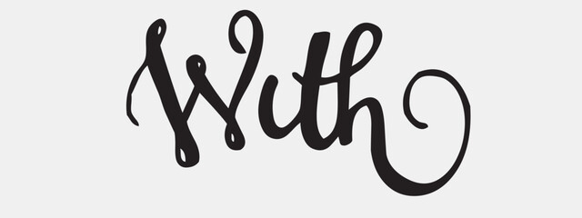 withfont. Typography decorative elegant  lettering for logo. vector illustration. stock image.