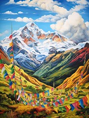 South American Festival Mountain Landscapes: High Altitude Celebrations and Art
