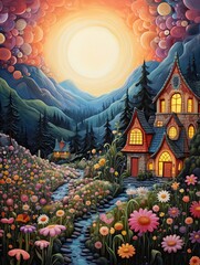 Whimsical Fairytale Cottages: Enchanting High-Altitude Fairyland Surrounded by Mountain Splendor