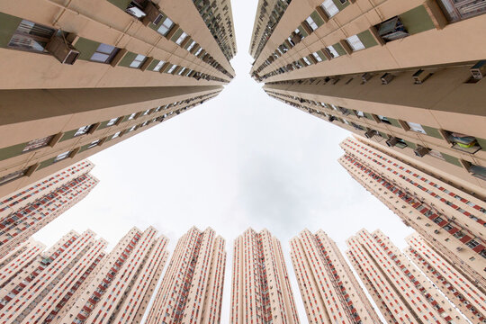 Modern tall buildings under sky
