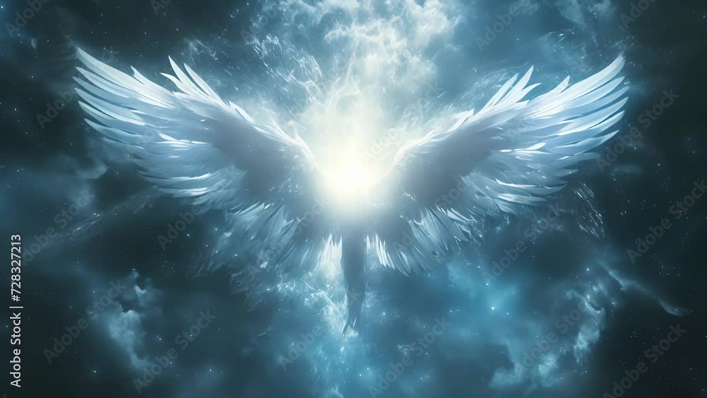 Wall mural a celestial being radiating with the light of a thousand suns its wings a magnificent display of the