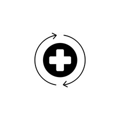 Obraz premium healing concept line icon. Simple element illustration. healing concept outline symbol design.