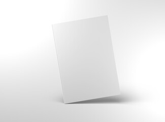 Naklejka premium Book Mockup isolated on white background. Template of a cover. 3D rendering