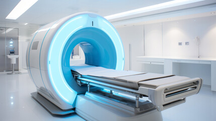 A state-of-the-art MRI scanner, offering high-resolution imaging for precise medical diagnostics.