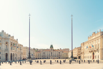 Italy, Friuli-Venezia Giulia, Trieste, Unity of Italy Square in summer