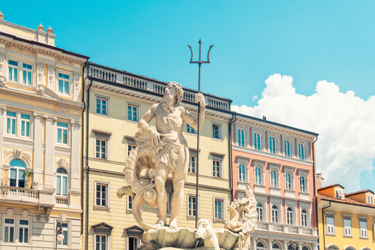 Italy,Friuli-VeneziaGiulia, Trieste,Fountain of Neptune on Piazza della Borsa