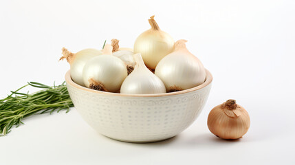 Fresh raw white onions