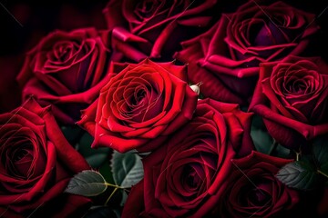 Immerse yourself in the tender allure of love with a stock photo featuring a red rose background, creating a visually enchanting composition that speaks to the heart.