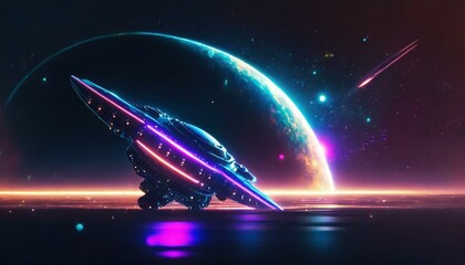 Obraz premium 宇宙と惑星