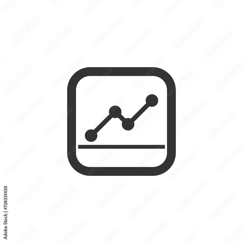 Poster business graph output growth icon isolated on transparent background