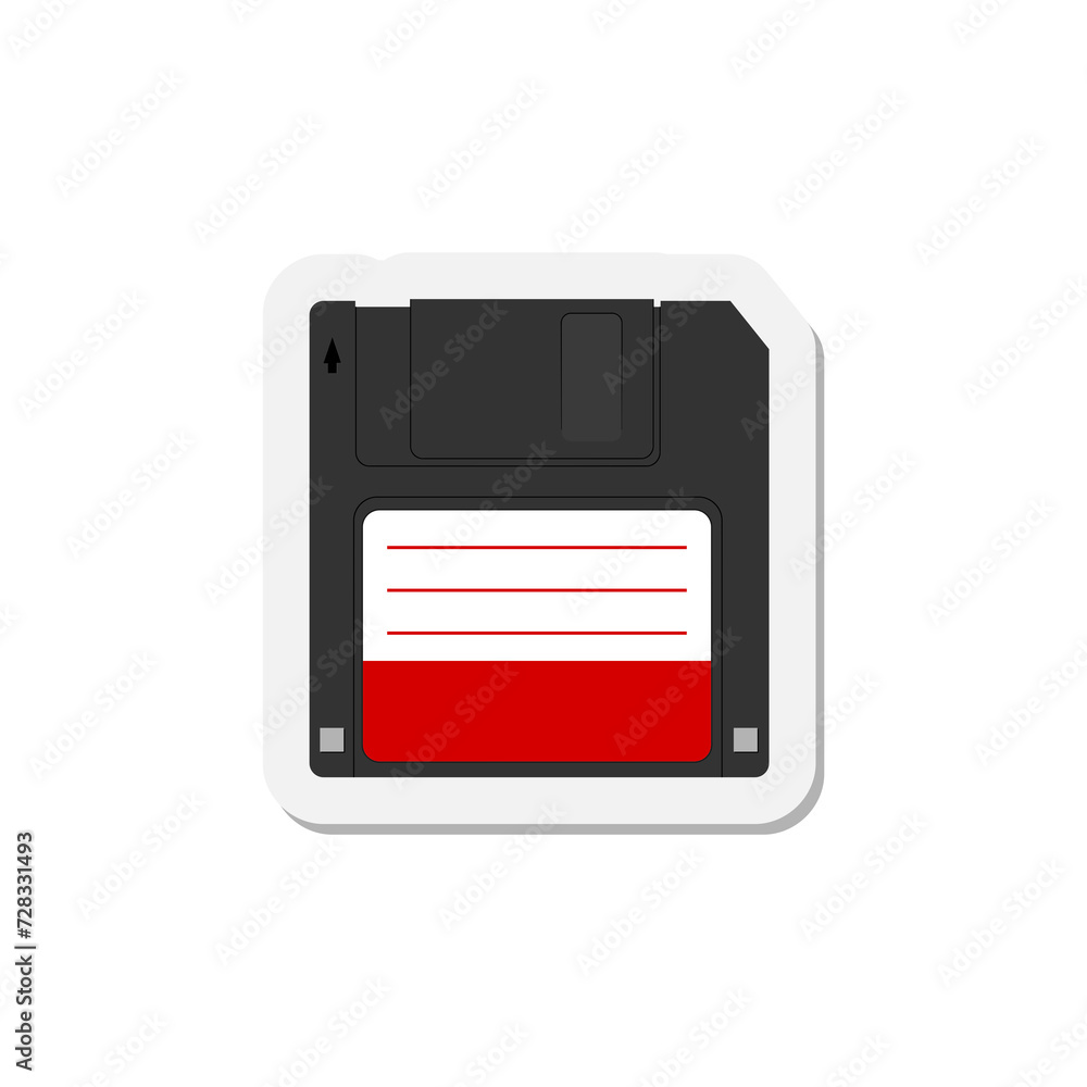 Poster floppy disk icon isolated on transparent background