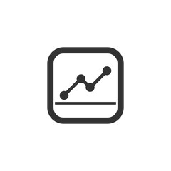 Business graph output growth icon isolated on transparent background