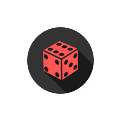  Dice icon isolated on transparent background