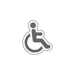 Disabled sign Accessibility icon isolated on transparent background