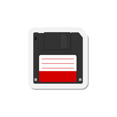 Floppy disk icon isolated on transparent background