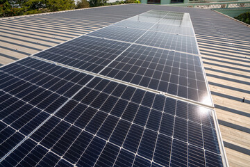 Solar rooftop Solar panels, energy saving, Solar energy to conserve the environment,The...