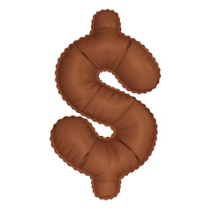  3D umber french beige color helium balloon 