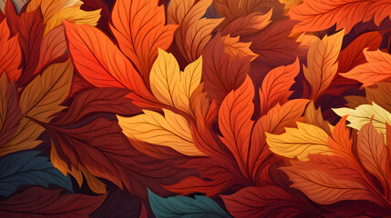Fototapeta na wymiar Autumn background seamless pattern 