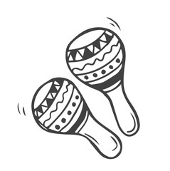 maracas icon from brazilia collection. Thin linear maracas, guitar, music outline icon isolated on white background.