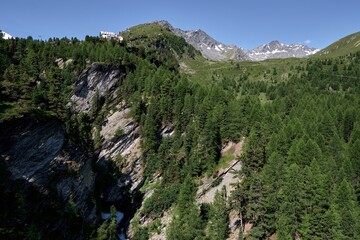 Summer landscape in the Alps in Val Venosta, South Tyrol