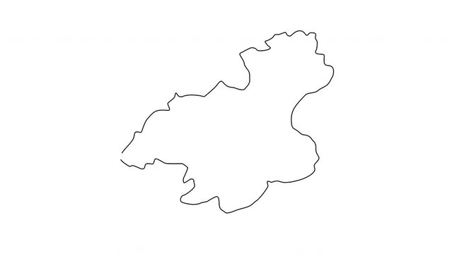 animated sketch of a karabuk map in Turkey