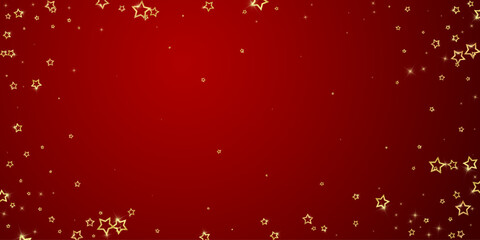 Christmas spirit. Scattered falling stars.