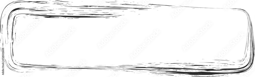 Poster chalk line frame. geometric border with sketch texture. hand drown shape with crayon stroke. outline