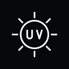 UV icon on black