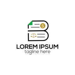 Accounting bookkeeping abstract color logo design template illustration