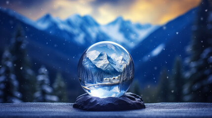 Glass Ball in Rocky Mountains