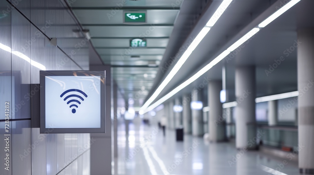 Poster seamless integration: wireless signs in a minimalist context