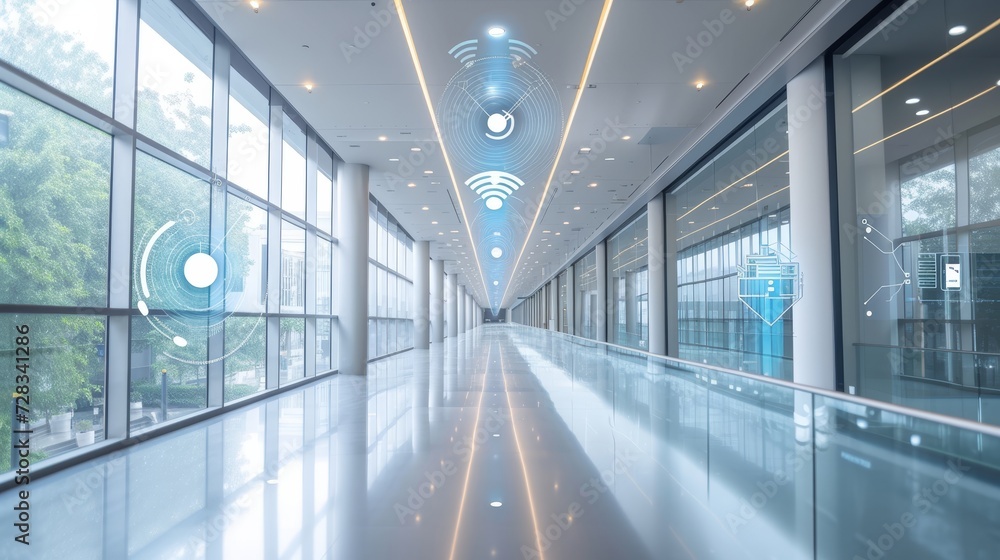 Poster seamless integration: wireless signs in a minimalist context