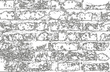 a black and white drawing of a brick wall, a set of four different brick walls, four different types of brick paving stones, vintage brick wall vector,
